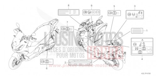 ETIQUETTE DE PRECAUTIONS ADV350AS de 2025